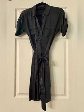 Eileen Fisher 100% silk shirt dress size XXS (2)